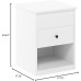 BYHBYLWISSFEN White Bedside Table with Lift Top - Modern Storage Nightstand with Hidden Compartment, Perfect for Bedroom or Living Room